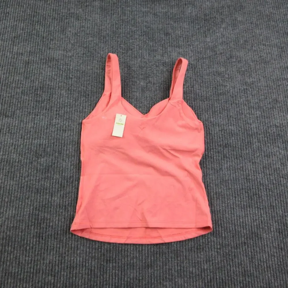 Aerie Tank Cami Womens Small Coral Microfiber Nylon Spandex Stretch Offline NWT